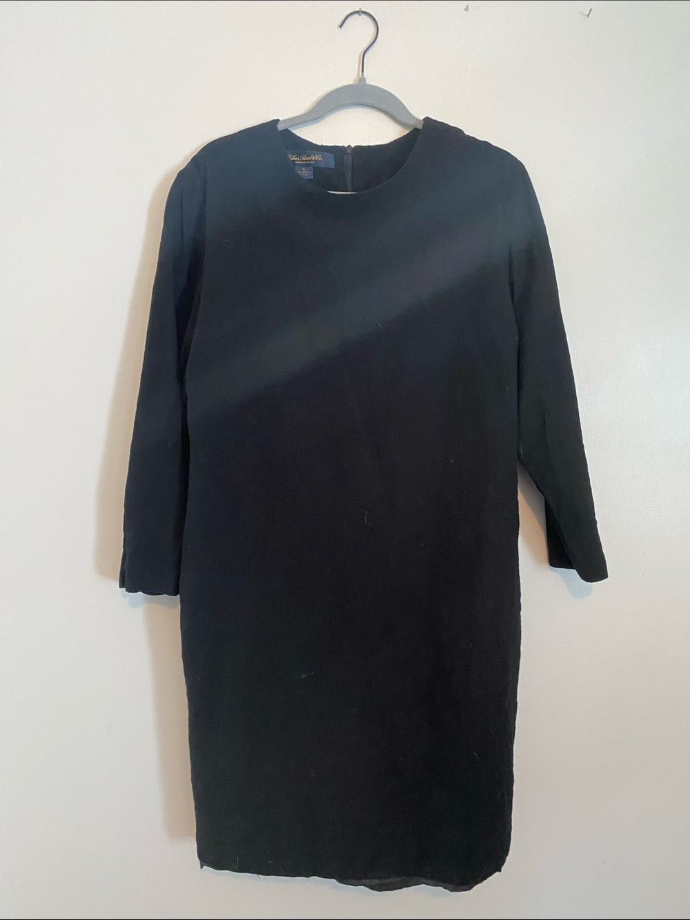 Black Shift Dress - Classic Long Sleeve Women's Dress